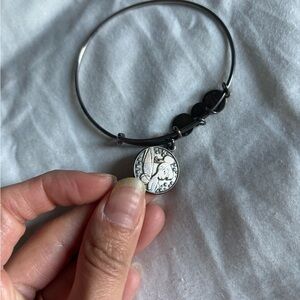 Alex and Ani Silver Bee Charm Bangle Bracelet - Silver disney